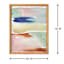 Glass Framed Colorful Abstract Print Wall Art, 19x25