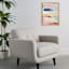 Glass Framed Colorful Abstract Print Wall Art, 19x25
