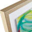Glass Framed Colorful Abstract Print Wall Art, 23x29