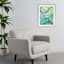 Glass Framed Colorful Abstract Print Wall Art, 23x29