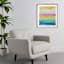 Glass Framed Colorful Abstract Print Wall Art, 25x31
