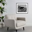 Glass Framed African Elephants Print Wall Art, 29x23