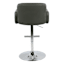 Crosby St. Stout Adjustable Swivel Faux Leather Barstool, Grey