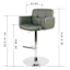 Crosby St. Stout Adjustable Faux Leather Barstool, Grey