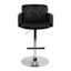 Crosby St. Stout Adjustable Faux Leather Barstool, Black