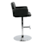 Crosby St. Stout Adjustable Faux Leather Barstool, Black
