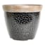 Black Crackle Outdoor Planter, 11.6"