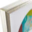 Glass Framed Colorful Abstract Print Wall Art, 17x21