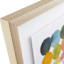 Glass Framed Colorful Circles Print Wall Art, 21"