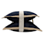 2-Pack Navy Jute Trim Outdoor Throw Pillow, 18"