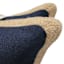 2-Pack Navy Jute Trim Outdoor Throw Pillow, 18"