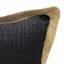 2-Pack Black Jute Trim Outdoor Throw Pillow, 18"