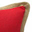 2-Pack Red Jute Trim Outdoor Throw Pillow, 18"