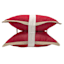 2-Pack Red Jute Trim Outdoor Throw Pillow, 18"