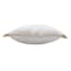 2-Pack White Jute Trim Outdoor Throw Pillow, 18"