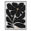 Framed Black Floral Embroidered Canvas Wall Art, 19x25