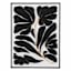 Black Framed Floral Embroidered Canvas Wall Art, 19x25
