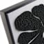 Black Framed Floral Embroidered Canvas Wall Art, 19x25