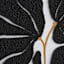 Black Framed Floral Embroidered Canvas Wall Art, 19x25