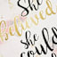 She Believed She Could so She Did Canvas Wall Sign, 11x14