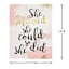 She Believed She Could so She Did Canvas Wall Sign, 11x14