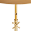 Bella Adjustable Metal Accent Table, Antique Gold Finish