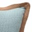 2-Pack Canal Blue Jute Trim Outdoor Throw Pillow, 18"