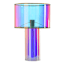 Iridescent Glass Medium Table Lamp with Iridescent Shade, 22"