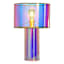 Iridescent Glass Medium Table Lamp with Iridescent Shade, 22"