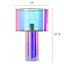 Iridescent Glass Medium Table Lamp with Iridescent Shade, 22"
