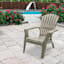 Commercial Grade Deluxe Adirondack Patio Chair, Sandstone