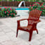 Commercial Grade Deluxe Adirondack Patio Chair, Crimson Red