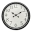 Iris with Black Finish & Silver Edging Wall Clock, 30"