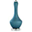 Blue Glass with Acrylic Base Large Table Lamp with Shade 31"