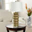 Brown Stacked Stones Large Lamp with Shade, 31"