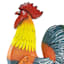 Oversized Rooster Outdoor Garden Statue, 74"