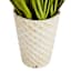Green Grass Bundle with White Planter, 30"