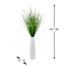 Onion Grass Bundle with White Magnesia Planter, 44"