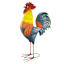 Oversized Rooster Outdoor Garden Statue, 74"