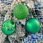 6-Count Green Mix Shatterproof Ornaments, 100mm