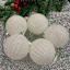 50-Count White Glittered Mix Shatterproof Ornaments