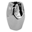 Remi Polished Silver Ceramic Vase, 6"