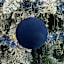 4-Count Blue Flocked Ornaments, 3.9"