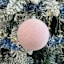 4-Count Pink Flocked Ornaments, 3.9"