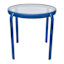 Glass Side Patio Table, Navy Blue