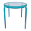 Glass Side Patio Table, Teal