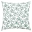 Honeybloom Green Floral Print Throw Pillow, 18"