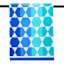 Hexagon Blue to Green Ombre Jacquard Velour Beach Towel, 34x64