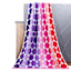 Hexagon Pink & Purple Ombre Jacquard Velour Beach Towel, 34x64