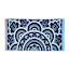 Blue Medallion Jacquard Velour Beach Towel, 40x72